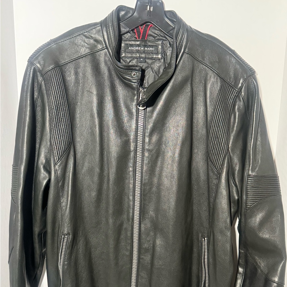 Andrew Marc Black Leather Jacket